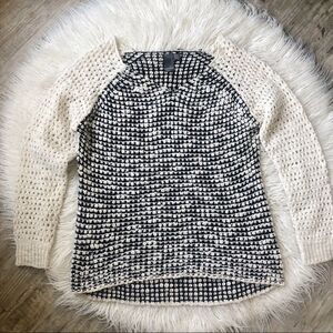 Quinn Black and Cream Sweater